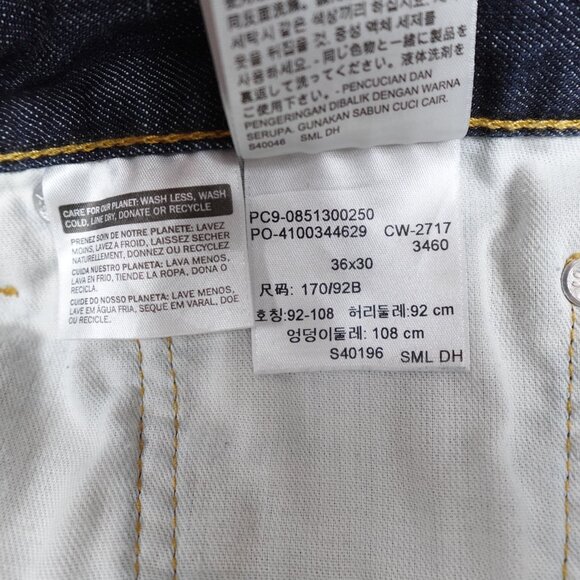 Levi's 513 Slim Straight Jeans Men's 36x28 100% Cotton Denim - Picture 6 of 11